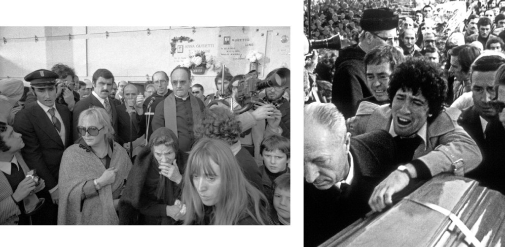 Alcuni momenti del funerale di Pasolini a Casarsa (foto di Claudio Ernè).